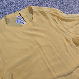 VINTAGE 90's SILK Westbound Womens 100% Silk  Size 2XL Keyhole Back‎ Yellow